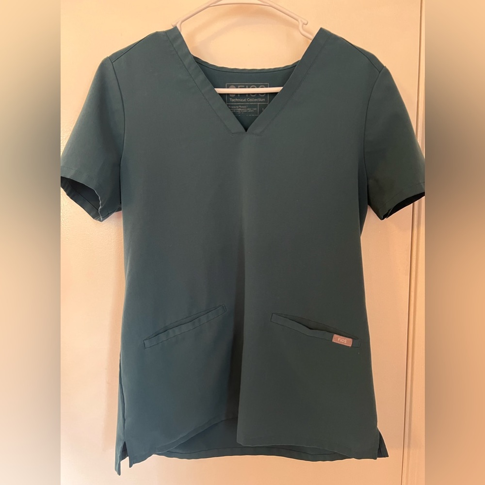 Figs scrub set - size small - Caribbean blue